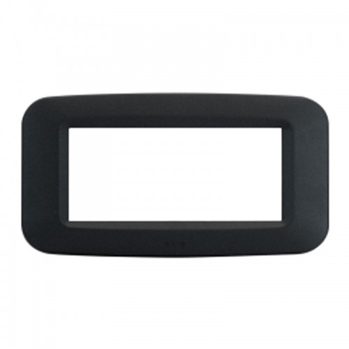 Abdeckrahmen aus kunststoff Ave Banquise-System 45 4 Module, Grau Noir 45PY04GN Abdeckrahmen aus kunststoff Ave Banquise-System 45 4 Module, Grau Noir 45PY04GN