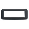 Abdeckrahmen aus kunststoff Ave Banquise-System 45 6 Module Grau Noir 45PY06GN Abdeckrahmen aus kunststoff Ave Banquise-System 45 6 Module Grau Noir 45PY06GN