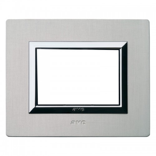 Abdeckrahmen Ave Wahre System 44 Aluminium-3 module, aluminium natur, gebürstet 44PA3ALS