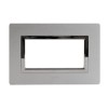 Abdeckrahmen Ave Wahre System 44 Aluminium 4 modulen aluminium natur gebürstet 44PA4ALS