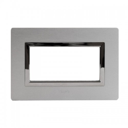 Abdeckrahmen Ave Wahre System 44 Aluminium 4 modulen aluminium natur gebürstet 44PA4ALS