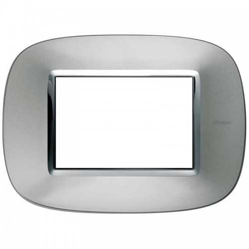 Bticino Axolute Platte 3 Module Aluminium HB4803XC Bticino Axolute Platte 3 Module Aluminium HB4803XC