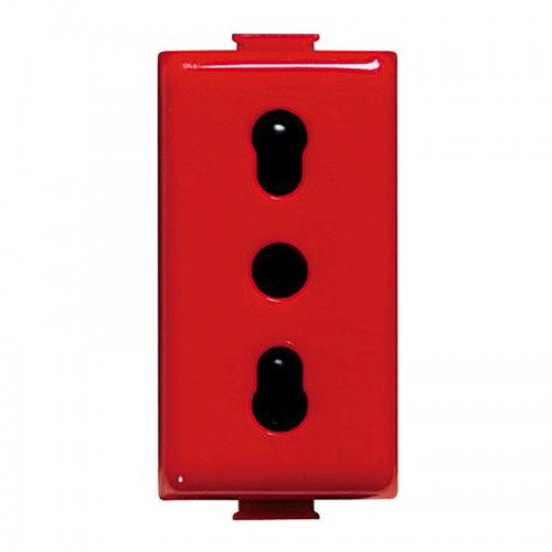 Bticino Matix TT Standard Steckdose Farbe rot 10/16A A5180R Bticino Matix TT Standard Steckdose Farbe rot 10/16A A5180R