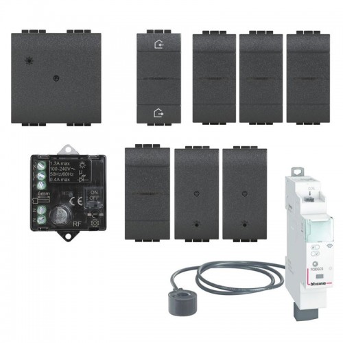Kit Bticino Starter Leuchten und Energie LivingLight anthrazit L1010KIT Kit Bticino Starter Leuchten und Energie LivingLight anthrazit L1010KIT