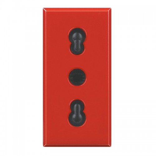 Bticino Axolute 10/16A Bipass-Steckdose Rot H4180 Bticino Axolute 10/16A Bipass-Steckdose Rot H4180