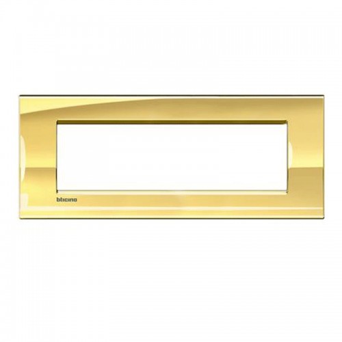 Bticino Livinglight Abdeckrahmen 7 Module gelb LNA4807OA Bticino Livinglight Abdeckrahmen 7 Module gelb LNA4807OA