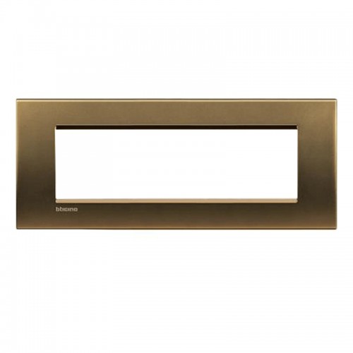 Bticino Livinglight Abdeckrahmen 7 Module Bronze poliert LNA4807BZ Bticino Livinglight Abdeckrahmen 7 Module Bronze poliert LNA4807BZ