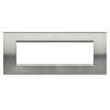 Bticino Livinglight Abdeckrahmen 7 Module gebürsteter Stahl LNA4807ACS Bticino Livinglight Abdeckrahmen 7 Module gebürsteter Stahl LNA4807ACS