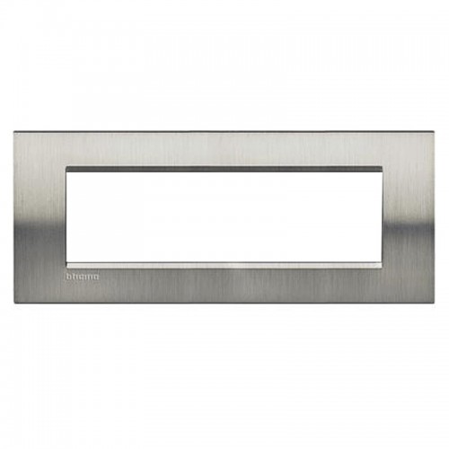 Bticino Livinglight Abdeckrahmen 7 Module gebürsteter Stahl LNA4807ACS Bticino Livinglight Abdeckrahmen 7 Module gebürsteter Stahl LNA4807ACS