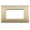 Bticino Livinglight Abdeckrahmen AIR 4 Module gold satiniert LNC4804OF Bticino Livinglight Abdeckrahmen AIR 4 Module gold satiniert LNC4804OF