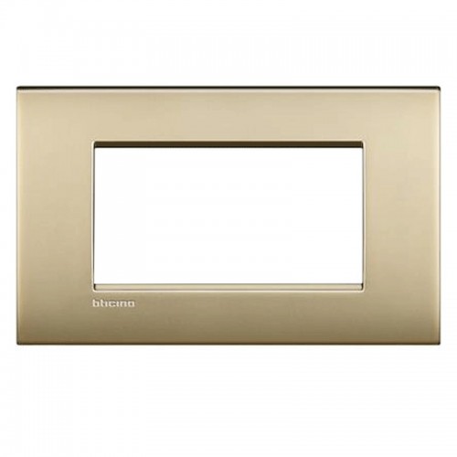 Bticino Livinglight Abdeckrahmen AIR 4 Module gold satiniert LNC4804OF Bticino Livinglight Abdeckrahmen AIR 4 Module gold satiniert LNC4804OF