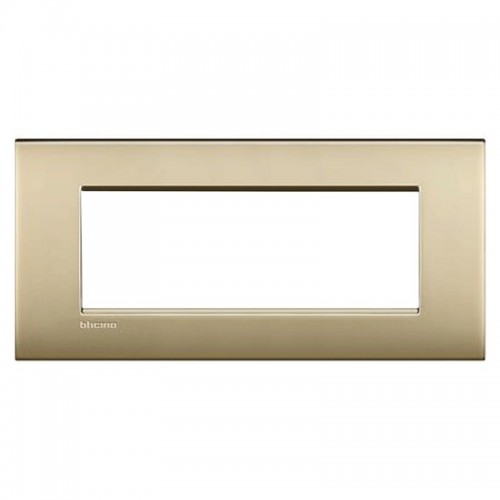 Bticino Livinglight Abdeckrahmen AIR 7 Module Gold satiniert LNC4807OF Bticino Livinglight Abdeckrahmen AIR 7 Module Gold satiniert LNC4807OF