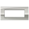 Bticino Livinglight Abdeckrahmen AIR 7 Module Palladium poliert LNC4807PL Bticino Livinglight Abdeckrahmen AIR 7 Module Palladium poliert LNC4807PL