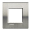 Bticino Livinglight Abdeckrahmen 2 quadratische Module gebürsteter Stahl LNA4802ACS Bticino Livinglight Abdeckrahmen 2 quadratische Module gebürsteter Stahl LNA4802ACS