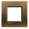 Bticino Livinglight Abdeckrahmen 2 quadratische Module Bronze poliert LNA4802BZ Bticino Livinglight Abdeckrahmen 2 quadratische Module Bronze poliert LNA4802BZ