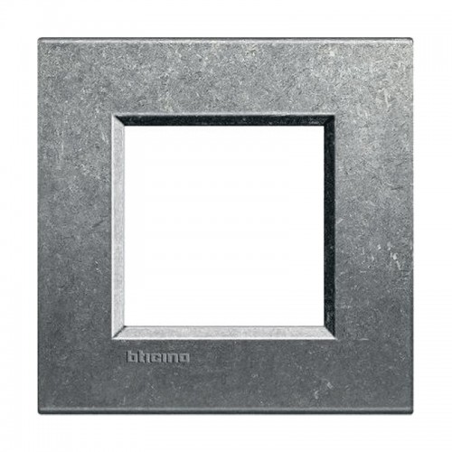 Bticino Livinglight Abdeckrahmen 2 quadratische Module native LNA4802NA Bticino Livinglight Abdeckrahmen 2 quadratische Module native LNA4802NA