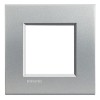 Bticino Livinglight Abdeckrahmen 2 Module Tech grau LNA4802TE Bticino Livinglight Abdeckrahmen 2 Module Tech grau LNA4802TE