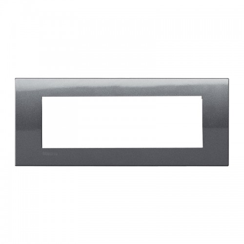 Bticino Livinglight Abdeckrahmen 7 Module stahlgrau LNA4807AC Bticino Livinglight Abdeckrahmen 7 Module stahlgrau LNA4807AC
