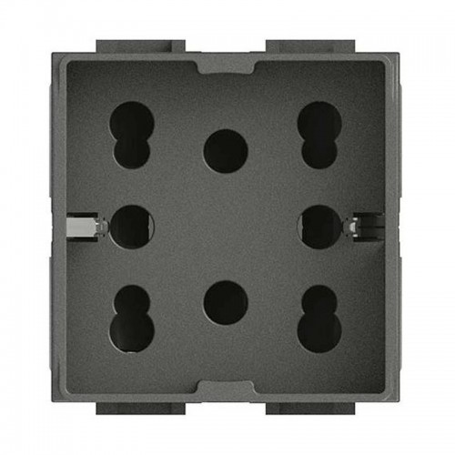 Universal zweipolige und Schuko Steckdose 10/16A 2 Module Side 4Box für Living anthrazit 4B.L.H21 Universal zweipolige und Schuko Steckdose 10/16A 2 Module Side 4Box für Living anthrazit 4B.L.H21