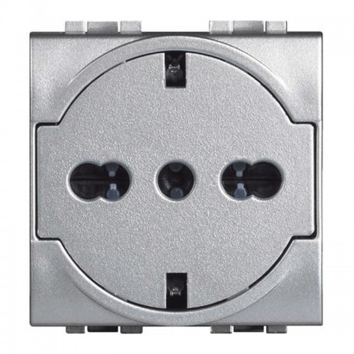 Bticino Wohnleuchte FLAT Schuko-Steckdose mit Technischem Schutz 10/16A NT4140/16F Bticino Wohnleuchte FLAT Schuko-Steckdose mit Technischem Schutz 10/16A NT4140/16F