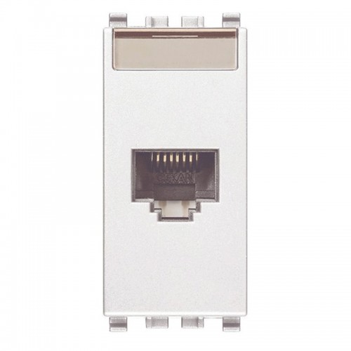 Vimar Eikon Rj45 Datendose weiß Cat 5E UTP 20338.8. Vimar Eikon Rj45 Datendose weiß Cat 5E UTP 20338.8.