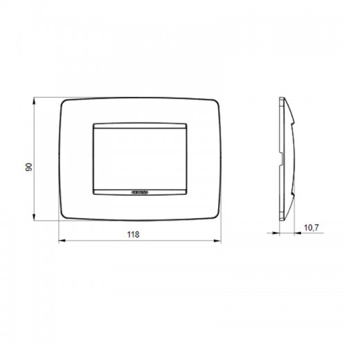 Gewiss Chorus Abdeckrahmen ONE 3P weiß GW16103TB Gewiss Chorus Abdeckrahmen ONE 3P weiß GW16103TB