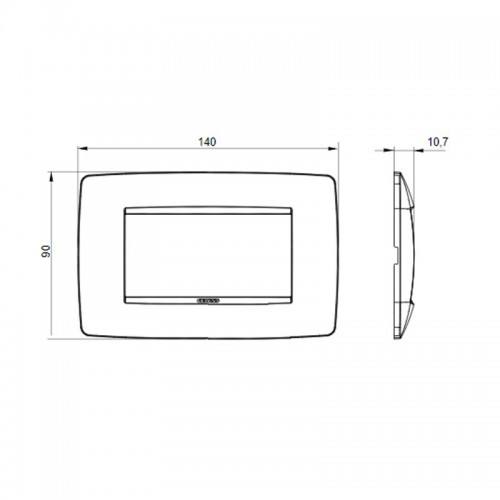 Gewiss Chorus Abdeckrahmen ONE 4P Titan GW16104VT Gewiss Chorus Abdeckrahmen ONE 4P Titan GW16104VT