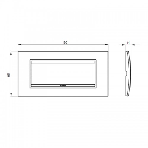 Gewiss Chorus Abdeckrahmen LUX 6P weiß GW16206TB Gewiss Chorus Abdeckrahmen LUX 6P weiß GW16206TB