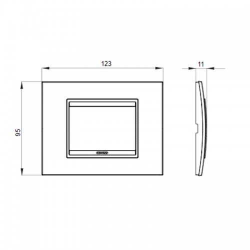 Gewiss Chorus Abdeckrahmen LUX 3P Titan GW16203VT Gewiss Chorus Abdeckrahmen LUX 3P Titan GW16203VT