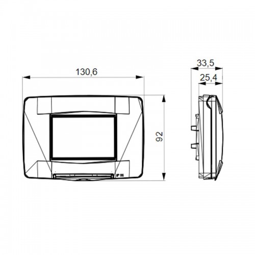 Gewiss Chorus wassergeschützte Abdeckramen ip55 weiß GW16703TB Gewiss Chorus wassergeschützte Abdeckramen ip55 weiß GW16703TB