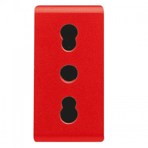 Gewiss-System-Zweiwege-Steckdose 10/16A rot GW20295 Gewiss-System-Zweiwege-Steckdose 10/16A rot GW20295