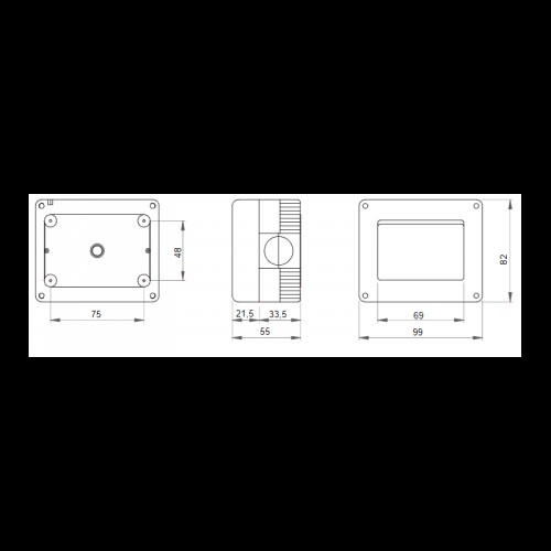 Gewiss-Gehäuse für System-Horizontalgeräte 3-fach geschützt IP40 Gewiss-Gehäuse für System-Horizontalgeräte 3-fach geschützt IP40