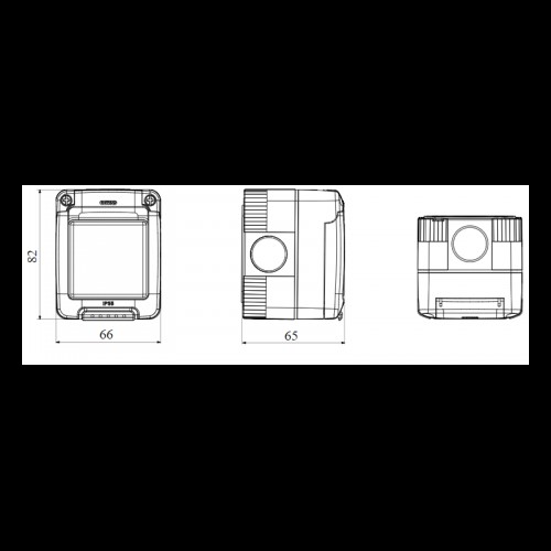 Gewiss-Gehäuse für System-Horizontalgeräte wasserdicht 1 Platz IP55 Gewiss-Gehäuse für System-Horizontalgeräte wasserdicht 1 Platz IP55