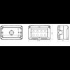 Gewiss-Gehäuse für System-Horizontalgeräte 4-fach wasserdicht IP55 Gewiss-Gehäuse für System-Horizontalgeräte 4-fach wasserdicht IP55