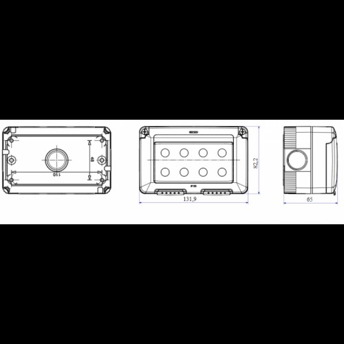 Gewiss-Gehäuse für System-Horizontalgeräte 4-fach wasserdicht IP55 Gewiss-Gehäuse für System-Horizontalgeräte 4-fach wasserdicht IP55