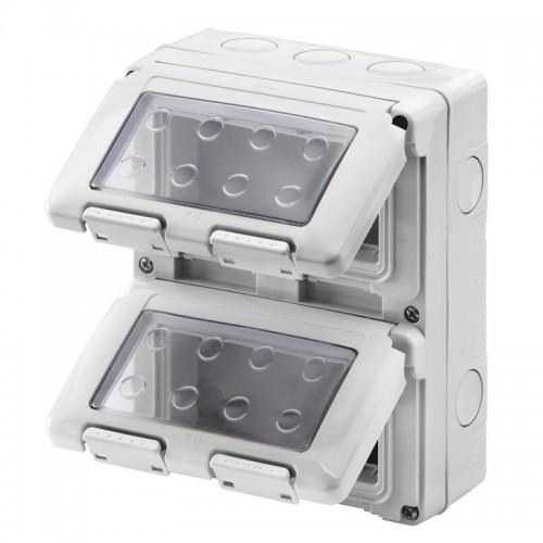 Gewiss-Gehäuse für System vertikal wasserdicht 8 Plätze Modul 4x2 IP55 Gewiss-Gehäuse für System vertikal wasserdicht 8 Plätze Modul 4x2 IP55