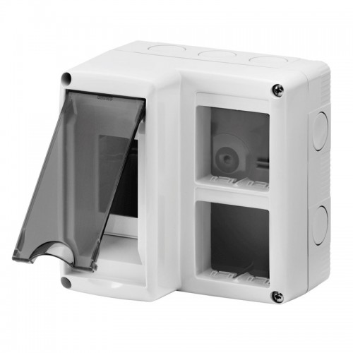 Gewiss-Schutzgehäuse für den kombinierten Einbau von modularen Din- und Systemgeräten IP40 Gewiss-Schutzgehäuse für den kombinierten Einbau von modularen Din- und Systemgeräten IP40