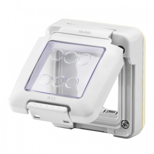 Gewiss combi in wasserdichter Abdeckung 2 Plätze System IP55 Gewiss combi in wasserdichter Abdeckung 2 Plätze System IP55