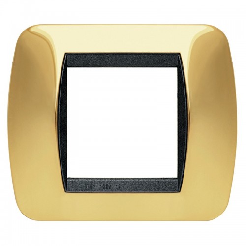 Bticino Living International Abdeckrahmen 2 Module gold L4802OR
