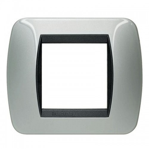 Bticino Living International Abdeckrahmen 2 Module aluminiumgrau L4802AL Bticino Living International Abdeckrahmen 2 Module aluminiumgrau L4802AL