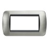 Bticino Living International Abdeckrahmen 4 Module gebürsteter Stahl L4804ACS