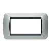 Bticino Living International Abdeckrahmen 4 Module Stahl L4804AL Bticino Living International Abdeckrahmen 4 Module Stahl L4804AL
