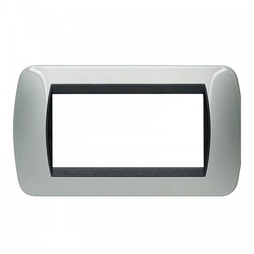 Bticino Living International Abdeckrahmen 4 Module Stahl L4804AL Bticino Living International Abdeckrahmen 4 Module Stahl L4804AL