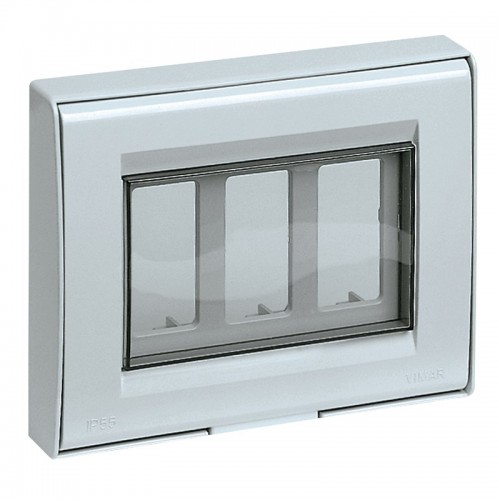 Vimar-Abdeckung 3 Module X-Serie 8000S IP55 grau 13731.Q Vimar-Abdeckung 3 Module X-Serie 8000S IP55 grau 13731.Q
