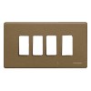 Bticino Magic Abdeckrahmen für Schalter 4 Module Bronze TIC504/4/BR Bticino Magic Abdeckrahmen für Schalter 4 Module Bronze TIC504/4/BR