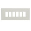 Bticino Magic Abdeckrahmen Harz 6 Module grau 506L/6/R Bticino Magic Abdeckrahmen Harz 6 Module grau 506L/6/R