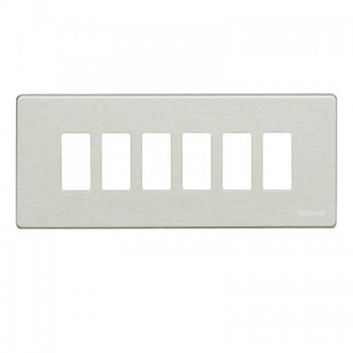 Bticino Magic Abdeckrahmen Harz 6 Module grau 506L/6/R Bticino Magic Abdeckrahmen Harz 6 Module grau 506L/6/R