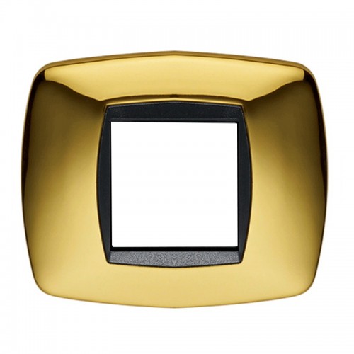 Master Modo Abdeckrahmen 2 Module Gold glänzend 39TC212 Master Modo Abdeckrahmen 2 Module Gold glänzend 39TC212