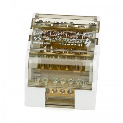 Cembre Verteiler mit 100A 4 Pole 6 Anschlüsse DB100-6/4 Cembre Verteiler mit 100A 4 Pole 6 Anschlüsse DB100-6/4