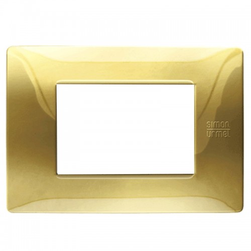Platte Urmet Simon Nea Flexa 3 Module glänzend gold 11803.OL Platte Urmet Simon Nea Flexa 3 Module glänzend gold 11803.OL